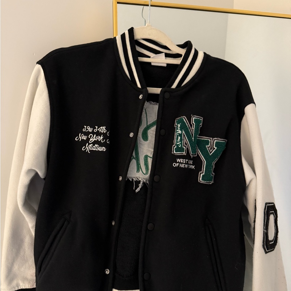 Black and White Varsity Jacket